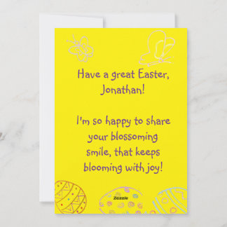 Cartão De Festividades Personalized Children's Easter Greeting Card 