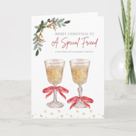Cartão De Festividades Personalized Christmas Special Friend Holiday Card