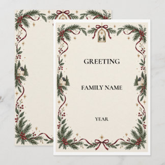 Cartão De Festividades Personalized Family Housemark Christmas Card