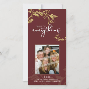 Cartão De Festividades PERSONALIZED FESTIVE PHOTOCARD :: bold vine 2