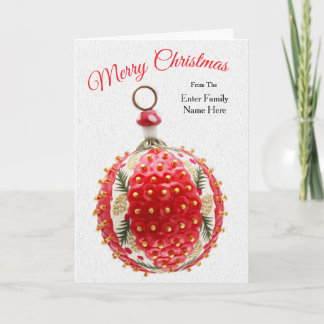Cartão De Festividades Personalized Lucky Mushroom Christmas Card