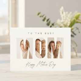Cartão De Festividades Personalized Photo MOM Mother’s Day