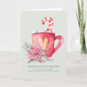 Cartão De Festividades Personalized Seasons Greetings Hot Chocolate