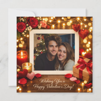 Cartão De Festividades Personalized Valentine’s Day Card your Photo