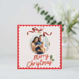 Cartão De Festividades Personlized Merry Christmas Photo Card