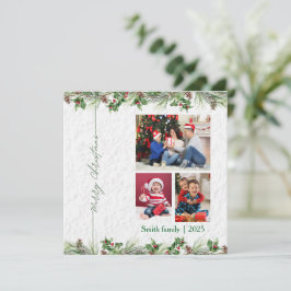 Cartão De Festividades Personlized Merry Christmas Photo Card