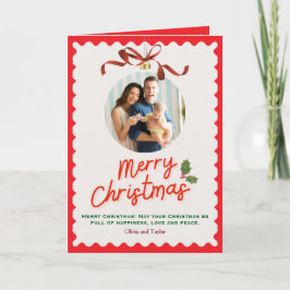 Cartão De Festividades Personlized Merry Christmas Photo Card