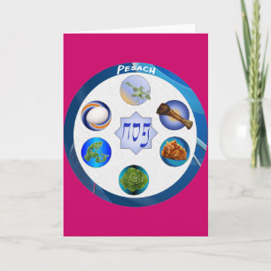 Cartão De Festividades Pesach Seder Plate Card