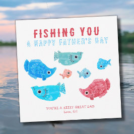 Cartão De Festividades Pesca de Dia de os pais Feliz