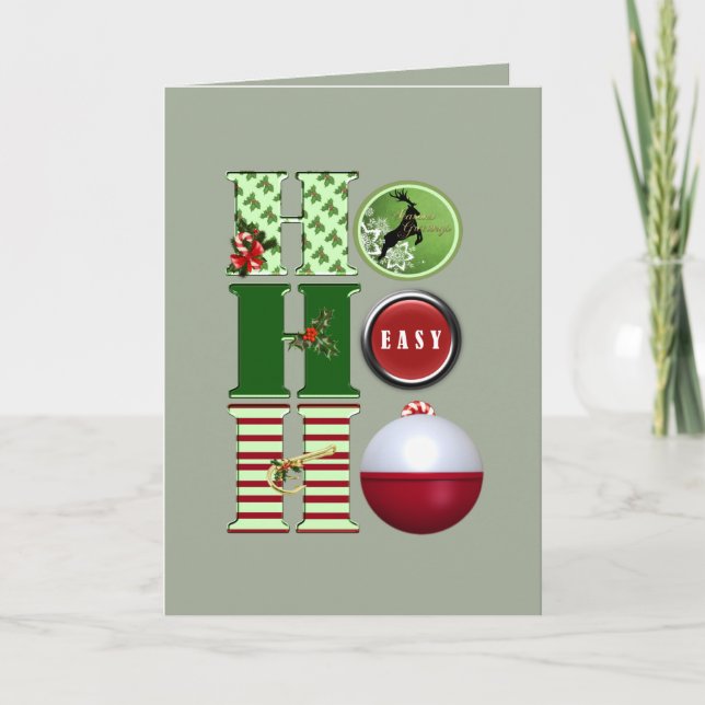 Cartão De Festividades Pesca de Natal (Frente)