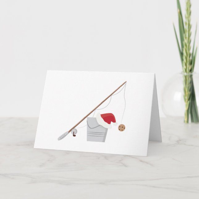 Cartão De Festividades Pesca de papais noeis (Frente)