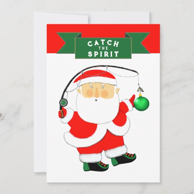 Cartão De Festividades Pescaria de Natal (Frente)
