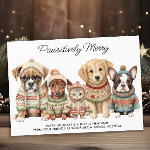 Cartão De Festividades Pet Business Christmas Dog Pets