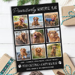 Cartão De Festividades Pet Cute Engraçado Ano em Revisão da Colagem de Fo<br><div class="desc">Apresentando nossa mais nova coleção de cartões de natal, perfeita para amantes de os animais e donos de animais de estimação! Nossas cartas de "Ano Maravilhoso Pawsitivamente" mostram seus familiares peludos de uma maneira fofa, moderna e engraçada. Estas cartas são na moda e festivas, com uma colagem fotográfica de seus...</div>