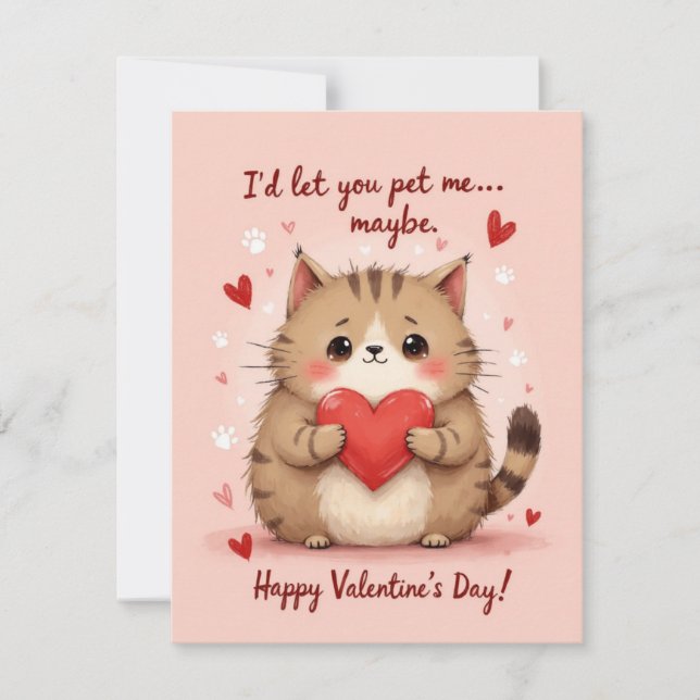Cartão De Festividades Pet Me… Maybe (Frente)