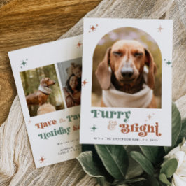 Cartão De Festividades Pet Photo Holiday Card Dog Christmas Puppy Furry