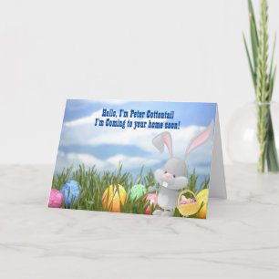 Cartão De Festividades Peter Cottontail Is On His Way Easter Card