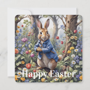 Cartão De Festividades Peter, o Felz pascoa do Coelho Páscoa