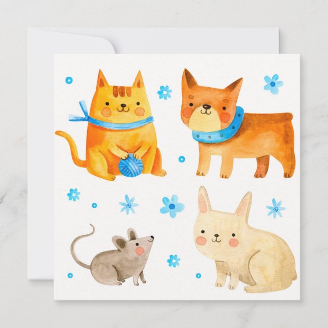 Cartão De Festividades Pets (Frente)