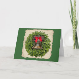 Cartão De Festividades Philadelphia Liberty Bell Wreath em Pergaminho