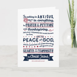 Cartão De Festividades Philippians 4:6, 7