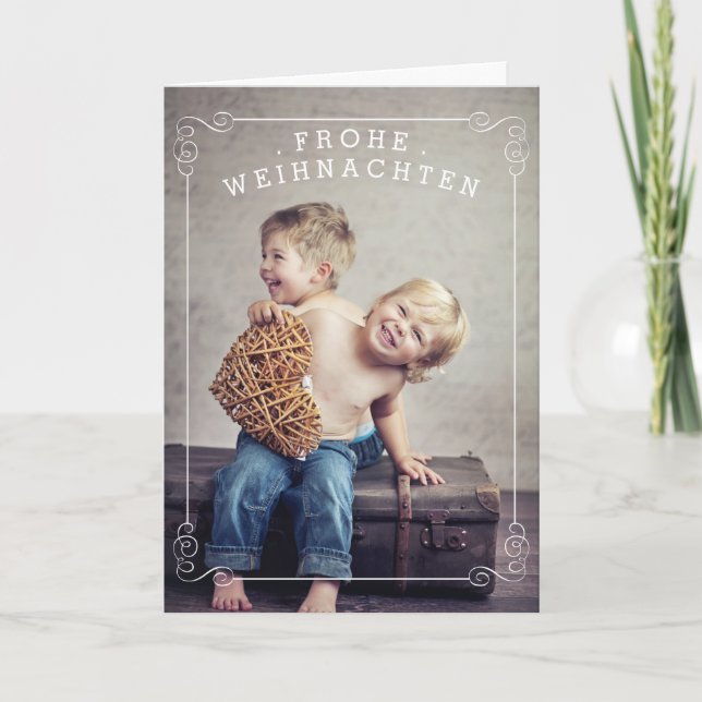 Cartão De Festividades Photokarte aquele Felizes Natais (Frente)