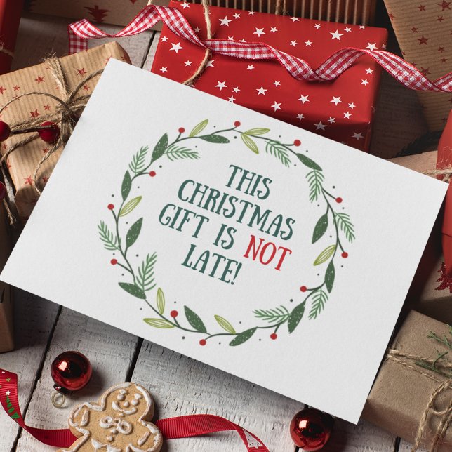 Cartão De Festividades Piada de Família Procrastinação Natalina Atrasada (You are right to send Christmas cards late. Technically, Christmas doesn't begin until Dec. 25.)