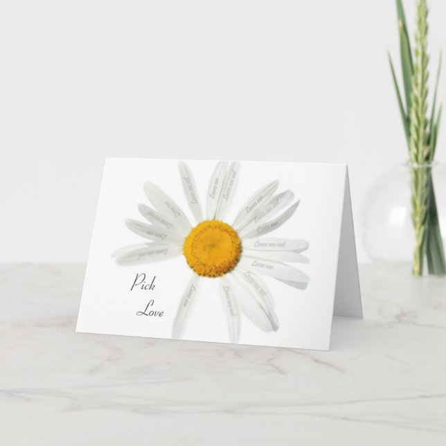 Cartão De Festividades Pick Love Daisy (Frente)