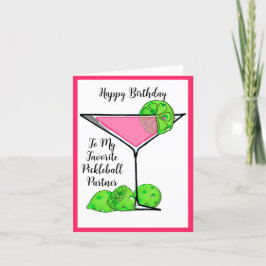 Cartão De Festividades Pickleball Birthday ama como você bebe Cosmo