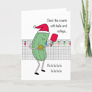 Cartão De Festividades Pickleball CHristmas Holiday Card