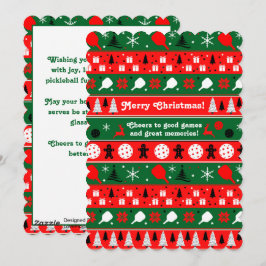 Cartão De Festividades Pickleball Holiday Cheer