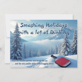 Cartão De Festividades Pickleball🎅 Smashmas Sass & Snowball Saves