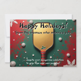 Cartão De Festividades Pickleball🎅Grip Tape & Love Notes