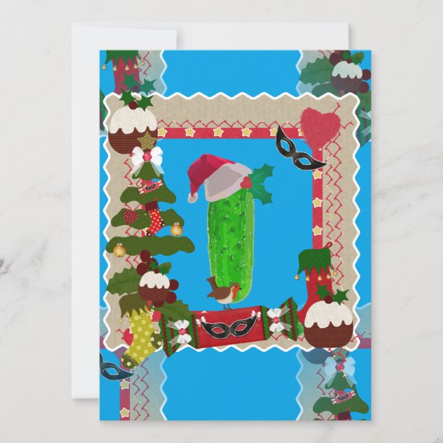 Cartão De Festividades picles de natal feio (Frente)