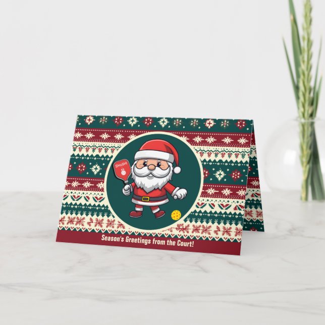 Cartão De Festividades Picles de Natal personalizáveis (Frente)