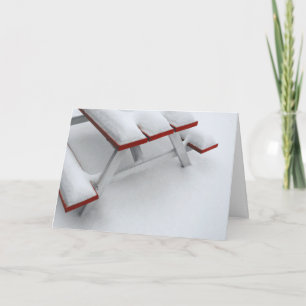 Cartão De Festividades picnic de neve