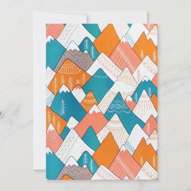 Cartão De Festividades Picos de Montanha Viagem do Mundo de Acampamento d (Frente)