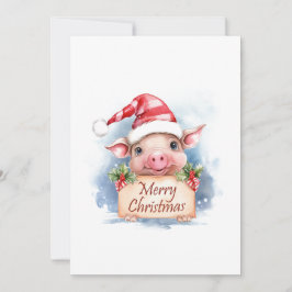 Cartão De Festividades Pig Felry Natal