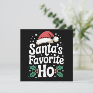 Cartão De Festividades Pijama safado favorito do Papai Noel engraçado de 