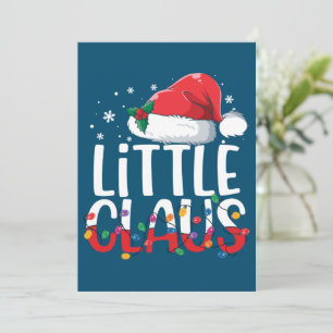 Cartão De Festividades Pijamas Natalinos Little Claus Casais Natal