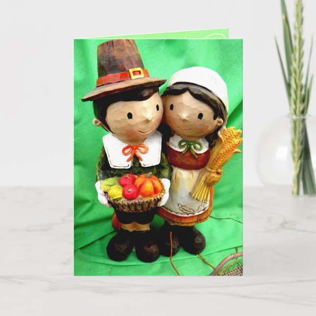 Cartão De Festividades Pilgrim Pair (Frente)
