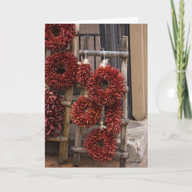 Cartão De Festividades Pimentão Ristras (Frente)