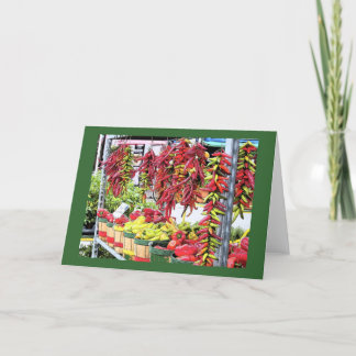 Cartão De Festividades Pimentas no mercado da garra de Jean, Montreal,