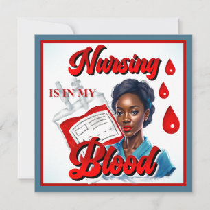 Cartão De Festividades Pin-up de Enfermeira Fofa_ Está no meu sangue
