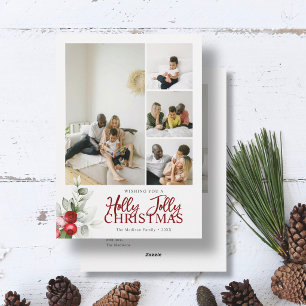 Cartão De Festividades Pincel de Natal Alegre e Feliz Script 5 Foto