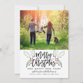 Cartão De Festividades Pincel de Natal com Script