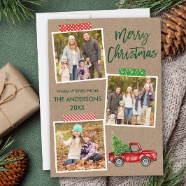 Cartão De Festividades Pincel Script Artesanato Fita Caminhão de Natal Kr