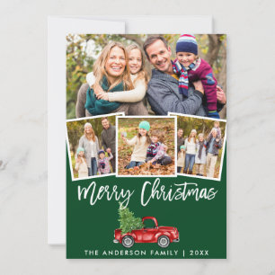 Cartão De Festividades Pincel Verde Script Caminhão Antigo 4 Foto