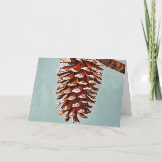 Cartão De Festividades Pine Cone (Frente)