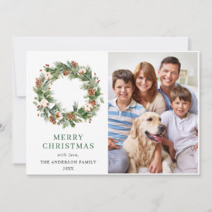 Cartão De Festividades Pine Cones Fir Wreath Christmas PHOTO